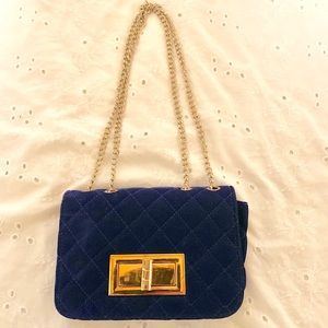 Velour royal blue purse 🔥🔥